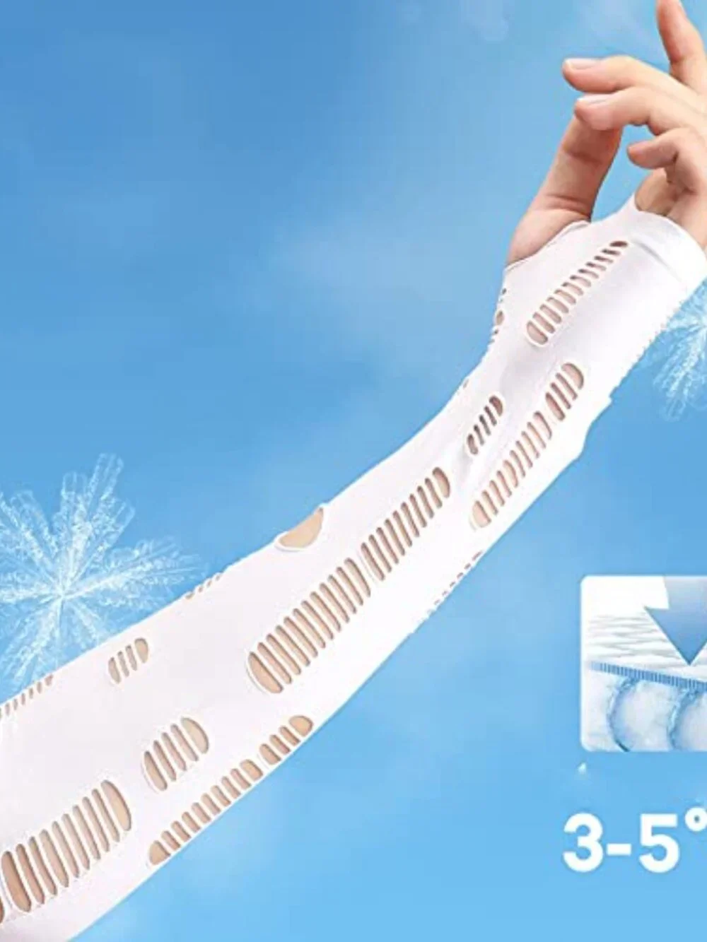 Punk Fingerless Gloves Ripped Gothic Arm Warmers Cosplay Halloween